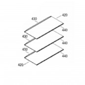 Tablette verre complète (repère 420)