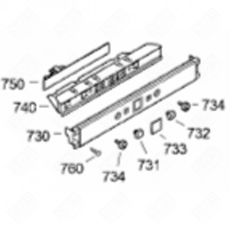 PLATINE DE PUISSANCE (REPÈRE 750) FRIGO, RÉFRIGÉRATEUR, CONGÉLATEUR - 6114367
