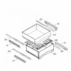 Tiroir compartiment 0 dégrée c (repère 530)