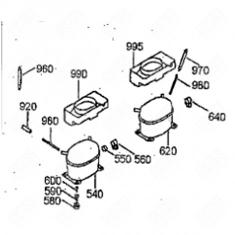 BAC DE DÉGIVRAGE (REPÈRE 990) FRIGO, RÉFRIGÉRATEUR, CONGÉLATEUR - 7424317