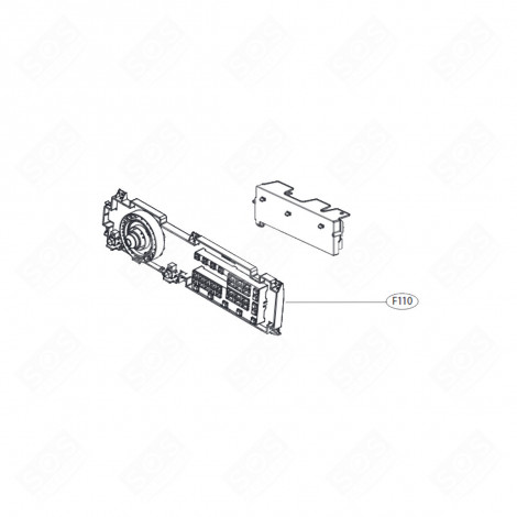 CARTE ÉLECTRONIQUE, PLATINE AFFICHEUR REPÈRE F110 MACHINE À LAVER, LAVE-LINGE - EBR31484309