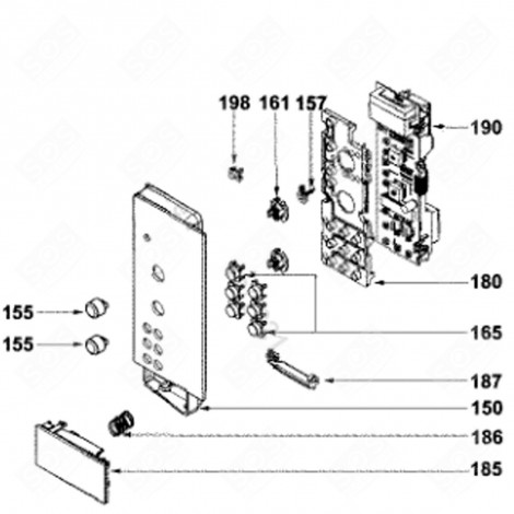 BOUTON (REPÈRE 185) FOUR MICRO-ONDES - 74X8302