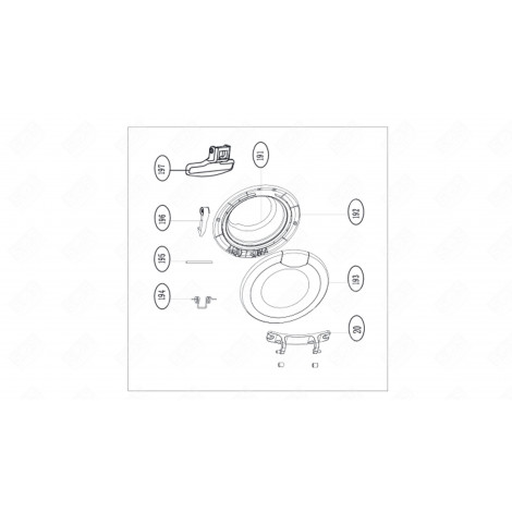 POIGNÉE DE HUBLOT (REPÈRE 197) MACHINE À LAVER, LAVE-LINGE - AS0033303