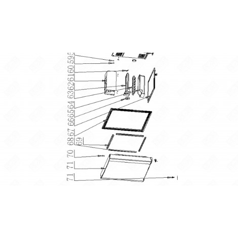 JOINT DE CONGÉLATEUR (REPÈRE 67) FRIGO, RÉFRIGÉRATEUR, CONGÉLATEUR - 719J70