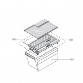Couvercle bac à légumes inf repère 154a Couvercle bac à légumes inf repère 154a