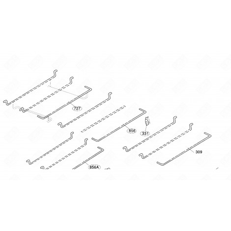 CLAYETTE, ÉTAGÈRE (REPÈRE 727) FRIGO, RÉFRIGÉRATEUR, CONGÉLATEUR - 4807240100