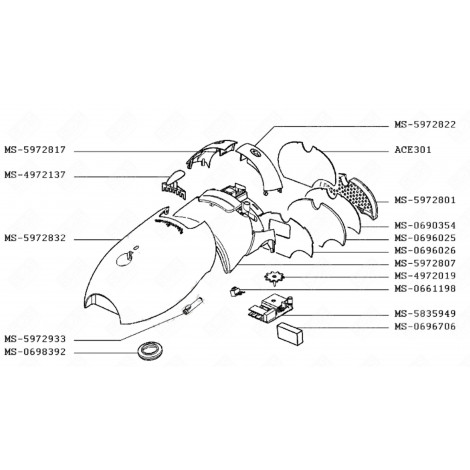 FILTRE (REPÈRE MS-0690354) ASPIRATEUR - MS-0690354