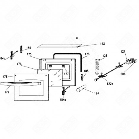 VITRE EXTÉRIEURE DE PORTE FOUR, CUISINIÈRE - 91602955