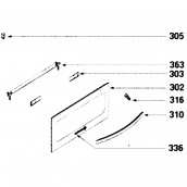 Glace de porte (repère 302)