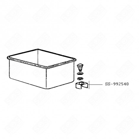 SUPPORT VANNE (REPÈRE SS-992540) FRITEUSE, AIRFRYER - SS-992540