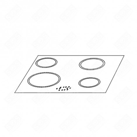 DESSUS VITRO PLAQUE DE CUISSON - 190261695 