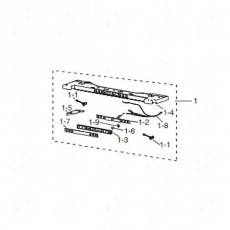 BANDEAU DE COMMANDE REPÈRE 1 D'ORIGINE FRIGO, RÉFRIGÉRATEUR, CONGÉLATEUR - DA97-11802X