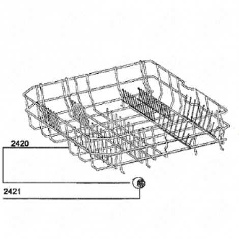 PANIER INFÉRIEUR (REPÈRE 2420) LAVE-VAISSELLE - 44589