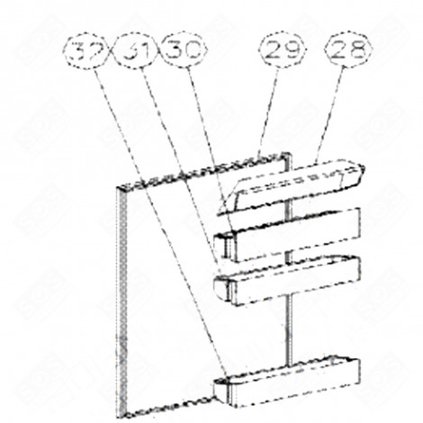 BALCONNET BOUTEILLES (REPÈRE 32) FRIGO, RÉFRIGÉRATEUR, CONGÉLATEUR - 137H29
