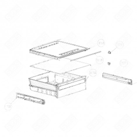 BAC À LÉGUMES (REPÈRE 1468) FRIGO, RÉFRIGÉRATEUR, CONGÉLATEUR - 5940510500