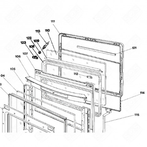 VITRE INTÉRIEUR (REPÈRE 110) D'ORIGINE FOUR, CUISINIÈRE - 00292912, 292912