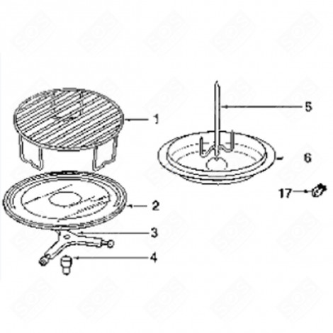PLAT (REPÈRE 6) FOUR MICRO-ONDES - 75X3714