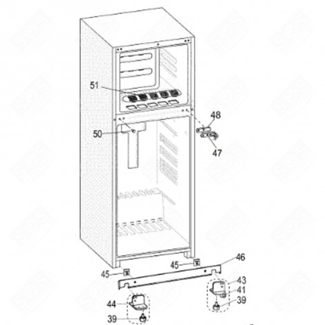 VIS BOUCHON INOX FRIGO, RÉFRIGÉRATEUR, CONGÉLATEUR - C00278303