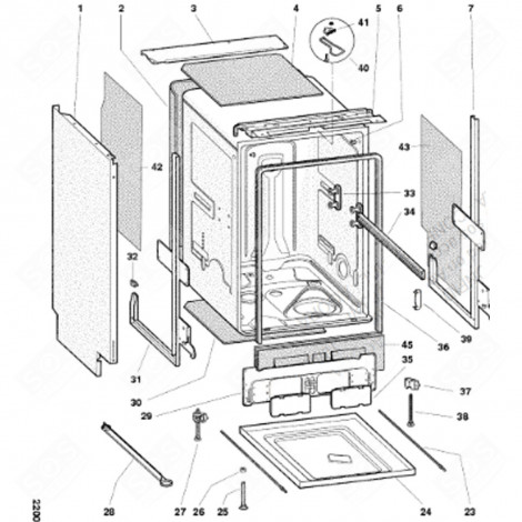 ENSEMBLE RÉGLAGE DES RESSORTS (REPÈRE 5) LAVE-VAISSELLE - C00082167