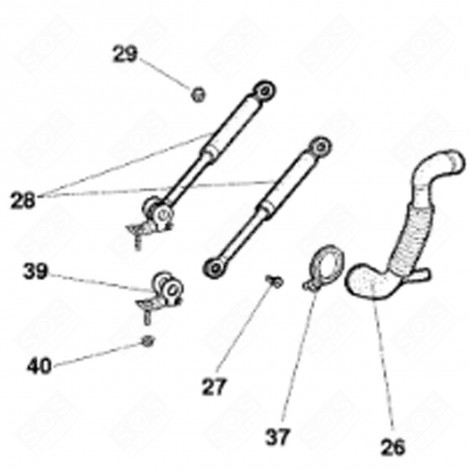 VIS M10 X 45 (REPÈRE 27) MACHINE À LAVER, LAVE-LINGE - C00030446