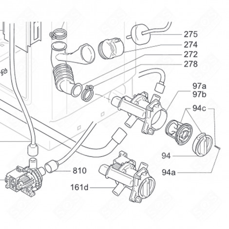 VIS DE BOUCHON DE FILTRE (REPÈRE 94A) MACHINE À LAVER, LAVE-LINGE - 92415140