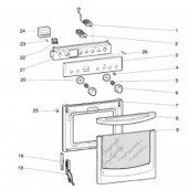 Verre porte four + band ha ix (repère 9)