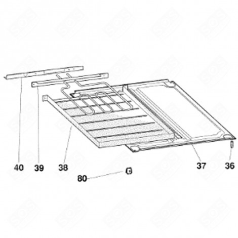CARTER RÉSISTANCE (REPÈRE 38) FOUR, CUISINIÈRE - C00078399