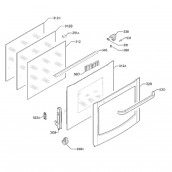 Panneau porte de four blanc (repère 328)