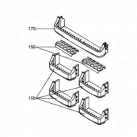 BOITE À ŒUFS (REPÈRE 158) FRIGO, RÉFRIGÉRATEUR, CONGÉLATEUR - 46X1953