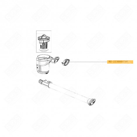 BROSSE AMOVIBLE BLEUE ASPIRATEUR - RS-2230001707