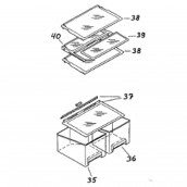 Clayette, étagère en plastique (repère 312)