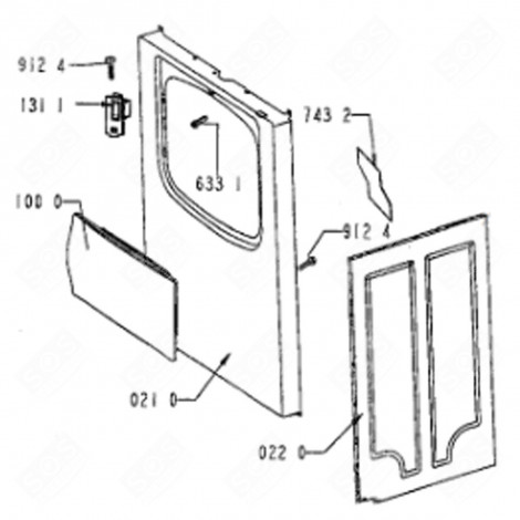 SÉCURITÉ DE PORTE (REPÈRE 131 1) SÈCHE-LINGE - 53913