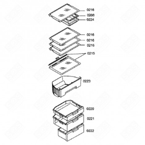 TIROIR (REPÈRE 24) FRIGO, RÉFRIGÉRATEUR, CONGÉLATEUR - 46X0965