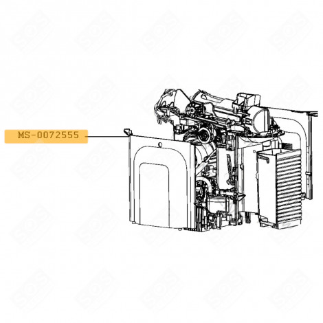 FLASQUE GAUCHE CAFETIÈRE, MACHINE À CAFÉ - MS-0072555