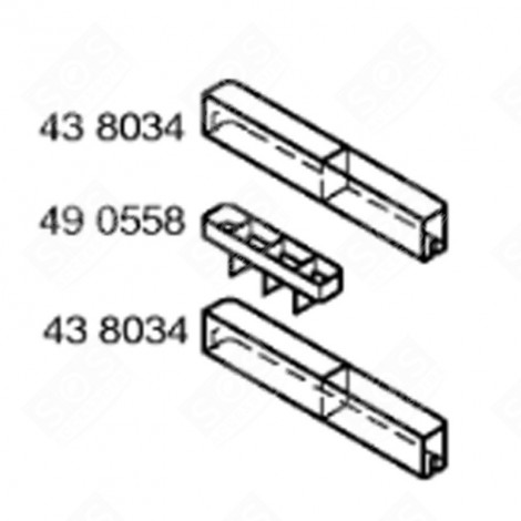 BALCONNET SUPÉRIEUR (REPÈRE 438034) FRIGO, RÉFRIGÉRATEUR, CONGÉLATEUR - 00438034