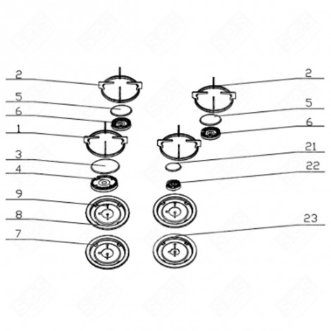 GRILLE RAPIDE (REPÈRE 1) FOUR, CUISINIÈRE - CU001560