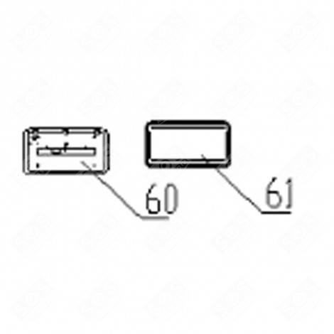 COUVRE LAMPE (REPÈRE 60) FRIGO, RÉFRIGÉRATEUR, CONGÉLATEUR - FR000260