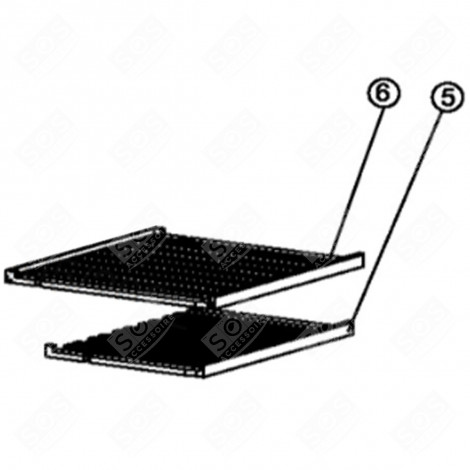 CLAYETTE, ÉTAGÈRE BOIS GRAND FRIGO, RÉFRIGÉRATEUR, CONGÉLATEUR - FR004035