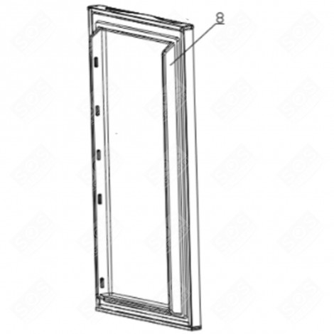 PORTE REF ROUGE FRIGO, RÉFRIGÉRATEUR, CONGÉLATEUR - FR001703