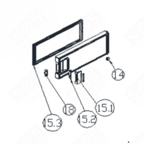 PORTILLON FREEZER (REPÈRE 15.2) FRIGO, RÉFRIGÉRATEUR, CONGÉLATEUR - FR005539