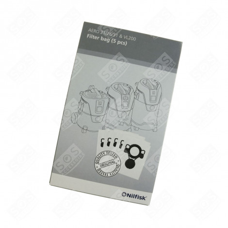 BOITE DE 5 SACS POLYESTER ASPIRATEUR - 302002404, 107419590