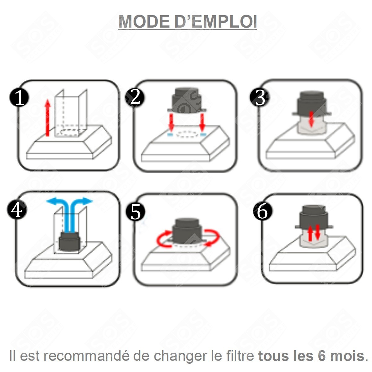 Filtre à charbon Hotte Modèle 48 - C00384665 - 1001Pièces