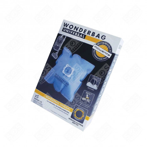 Boîte de 5 sacs microfibres WONDERBAG ROWENTA, MOULINEX, CALOR WB406120