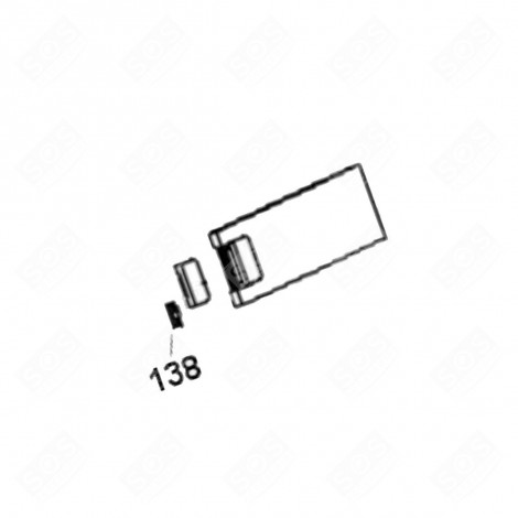 RESSORT FERMETURE PORTILLON (REPÈRE 138) FRIGO, RÉFRIGÉRATEUR, CONGÉLATEUR - 49023309