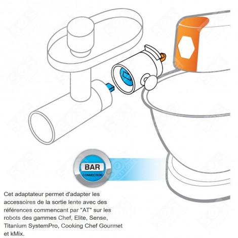 ADAPTATEUR (TWIST / BARRE) KAT002ME ROBOT MÉNAGER - AW20011007