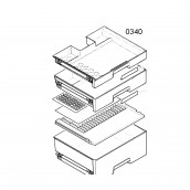 Tiroir supérieur repère 0340 (partie congélateur)