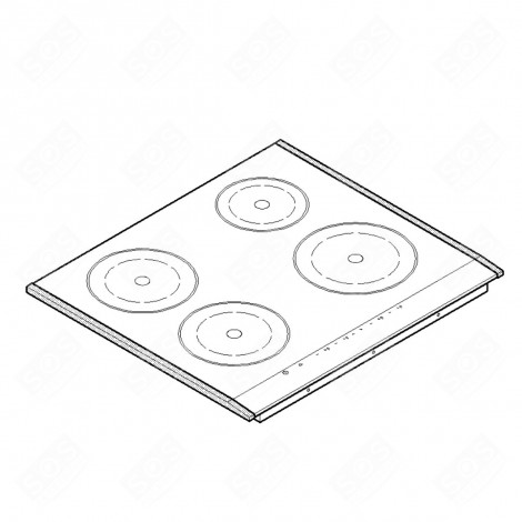 SURFACE VITROCÉRAMIQUE  FOUR, CUISINIÈRE - 00711354, 711354
