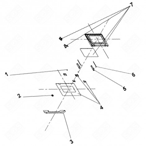 POIGNÉE DE PORTE (REPÈRE N°3) FOUR, CUISINIÈRE - 1064505, 34050741