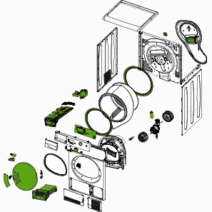 Pièces Détachées pour Sèche linge FUNIX - FSL537. Sogedis